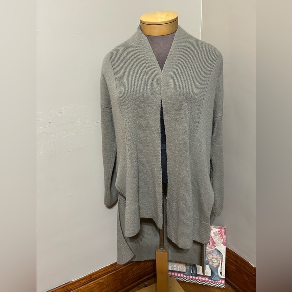 DON’T ASK WHY - Womens Taupe- Grey High Low Cardigan - One Size Fits Most Italy - Picture 1 of 9